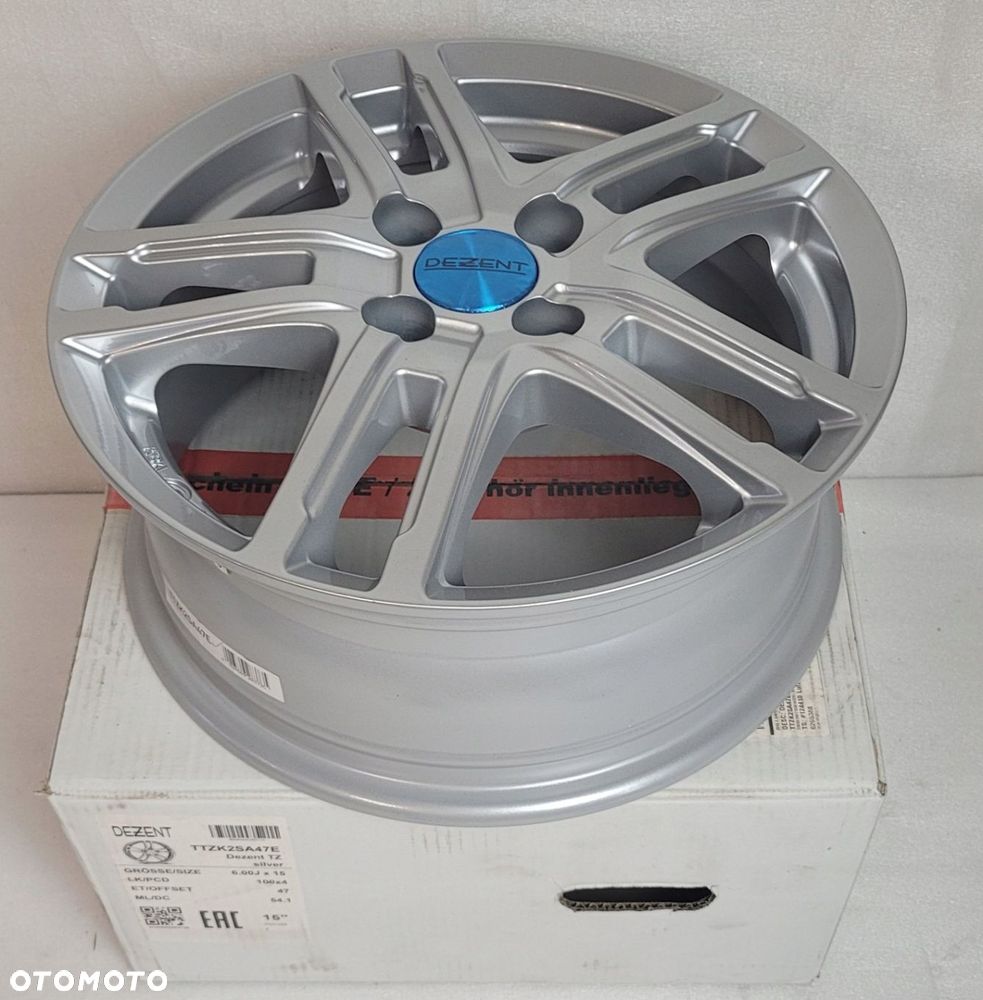 FELGA MAZDA 2 DJ MX-5 MX-3 6x15 15 ET47 4X100 TOYOTA AYGO NOWA DEZENT - 2