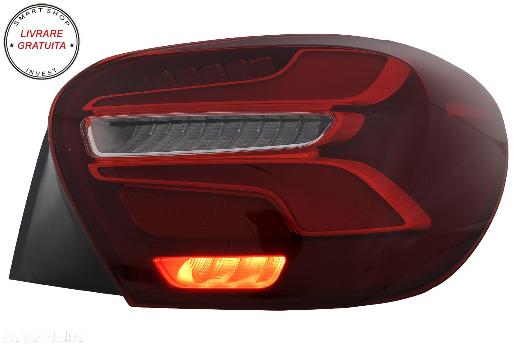 Stopuri LED Mercedes A-Class W176 (2013-08.2015) Facelift Design Rosu cu Semnal Di- livrare gratuita - 10