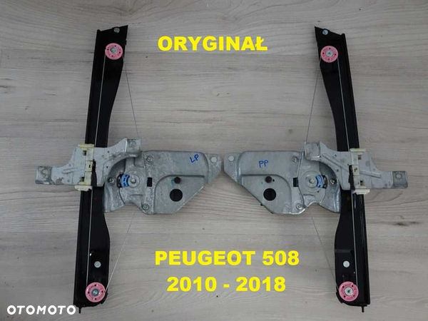 Podnośnik Mechanizm Szyby Peugeot 508 Przód Prawy Oryginał 10-18 (1b2)