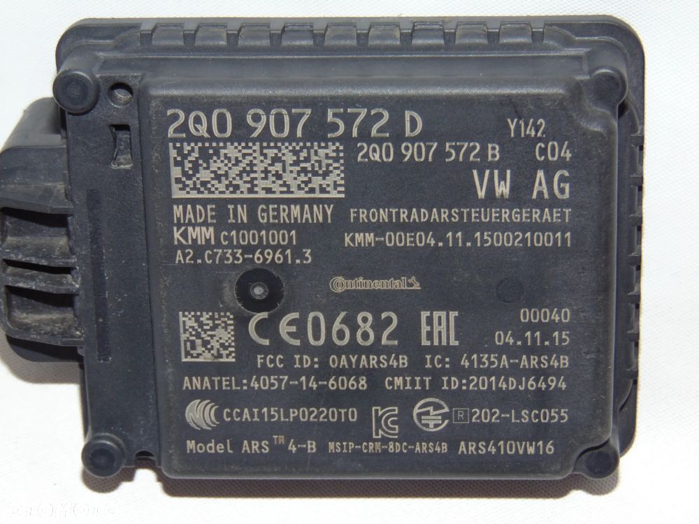 Radar distronic ACC 2Q0907572D Audi Q2 Q3 A4 Tiguan Golf Passat B8 - 6