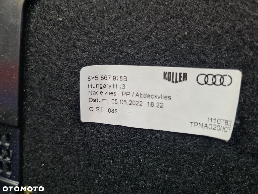 PODBITKA tapicerka klapy bagażnika AUDI A3 8Y5 SEDAN oryginał tył - 2