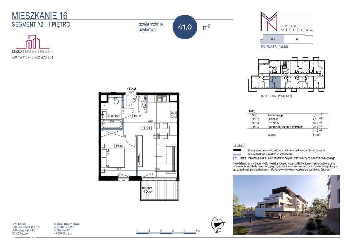 **Park Mielecka** 41m2, 2 pokoje+balkon!!