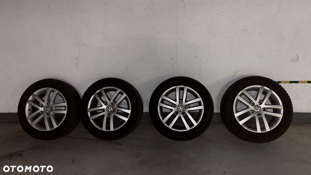 Koła Felgi  Alu VW oryginał 16” + opony Yokohama winter - 2