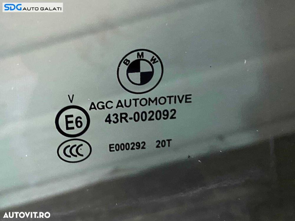 Geam Sticla de pe Usa Portiera Spate Dreapta BMW Seria 5 E60 2003 - 2010 Cod 43R-002092 [L8361] - 3