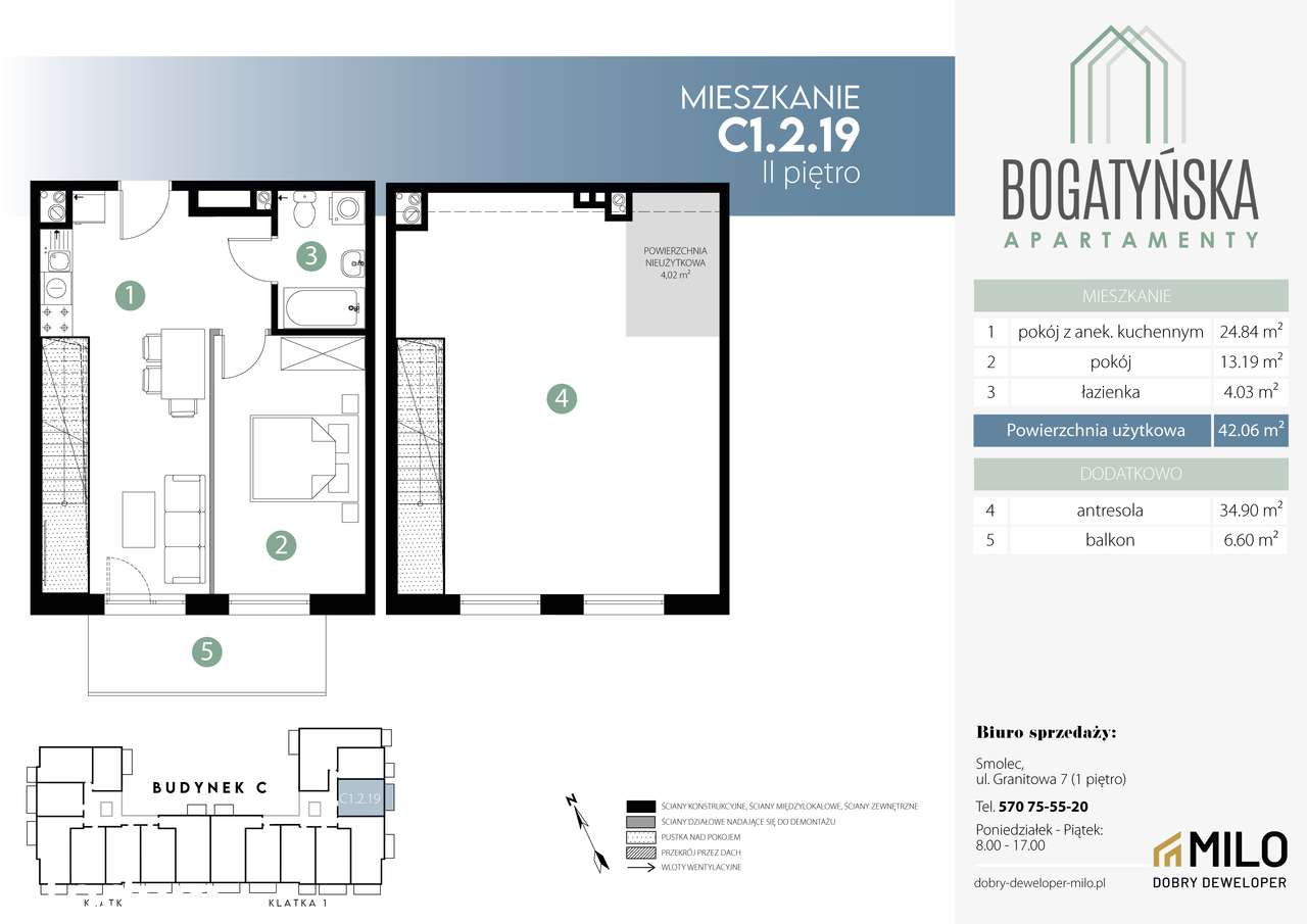 Bogatyńska Apartamenty Mieszkanie C1.2.19 - NOWY ETAP!