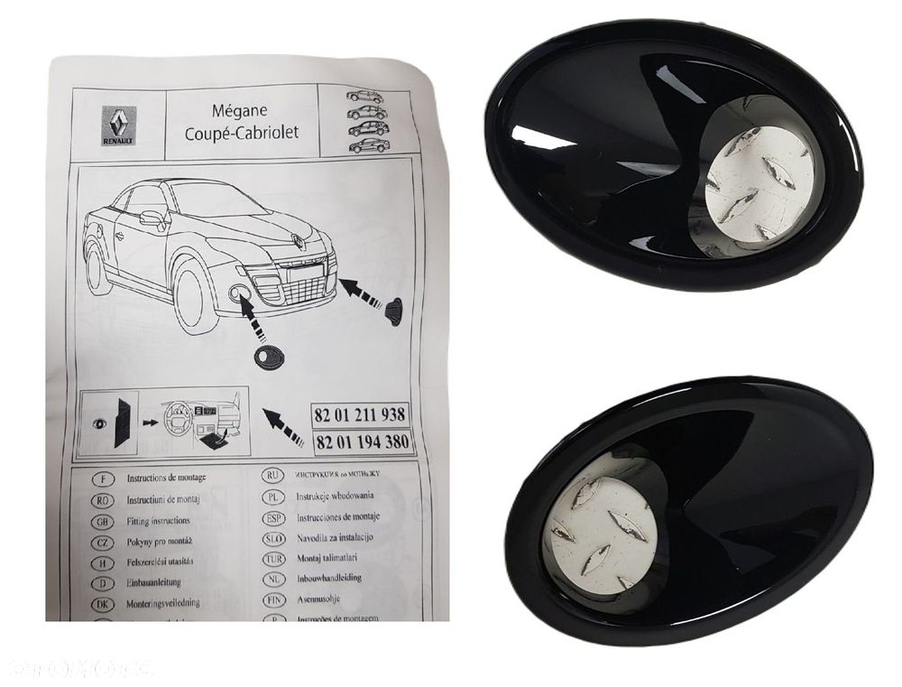 FABRYCZNIE NOWE ORYGINALNE PRZEDNIE KRATKI HALOGENU RENAULT MEGANE COUPE CABRIOLET III 3 08-16 - 1