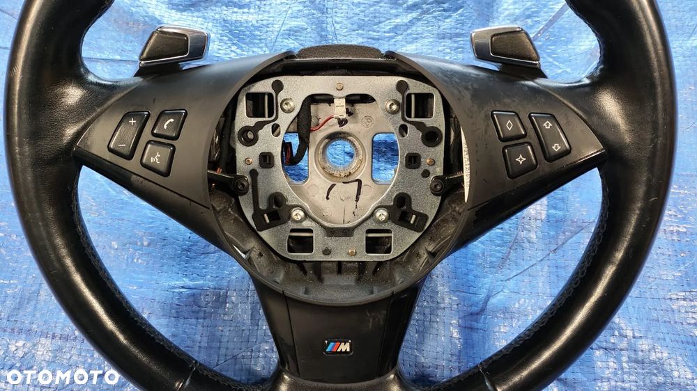 KIEROWNICA ŁOPATKI LEWAREK GAŁKA ZMIANY BIEGÓW WYBIERAK KOMPLET ZESTAW 9204093 BMW E60 E61 E63 E64 LCI LIFT SPORT M-PAKIET - 5