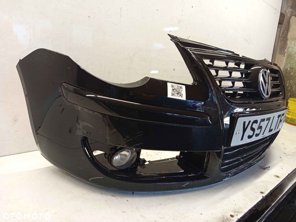 + ZDERZAK PRZÓD PRZEDNI DO VOLKSWAGEN VW POLO 9N3 LIFT FL LC9X CZARNY HALOGENY - 2