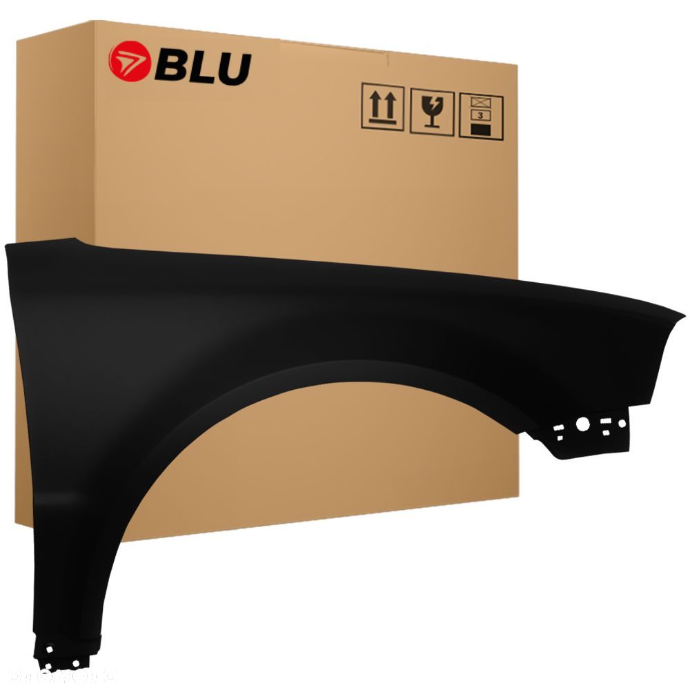 BLU Błotnik VOLKSWAGEN VW PASSAT B5 LIFT+ L041 LO41 prawy czarny 2000-2005 przód Schwarz - 1