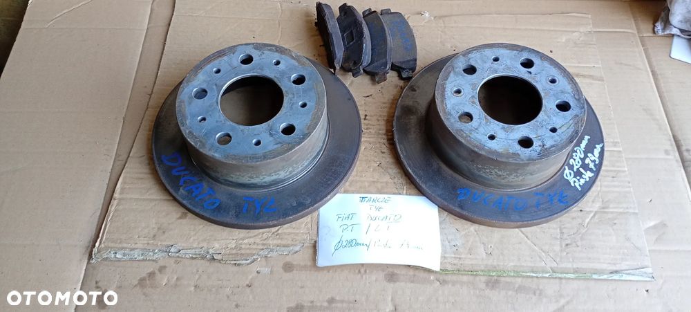 Tarcze hamulcowe klocki tył tylne 16" 280mm Fiat Ducato III - 1