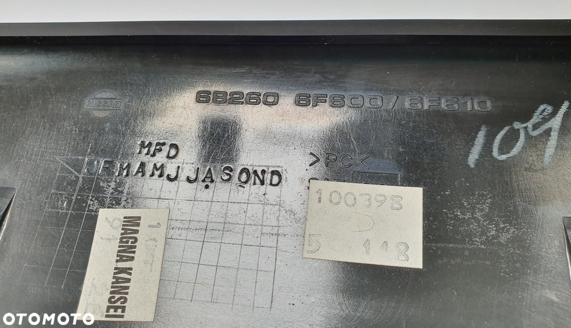 RAMKA OSŁONA NAWIEWU RADIA 12V DESKI KONSOLI NISSAN MICRA K11 682606F600 - 7
