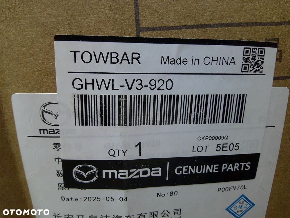 nowy oryginał hak holowniczy mazda 6 gn 6e 24r- - 2