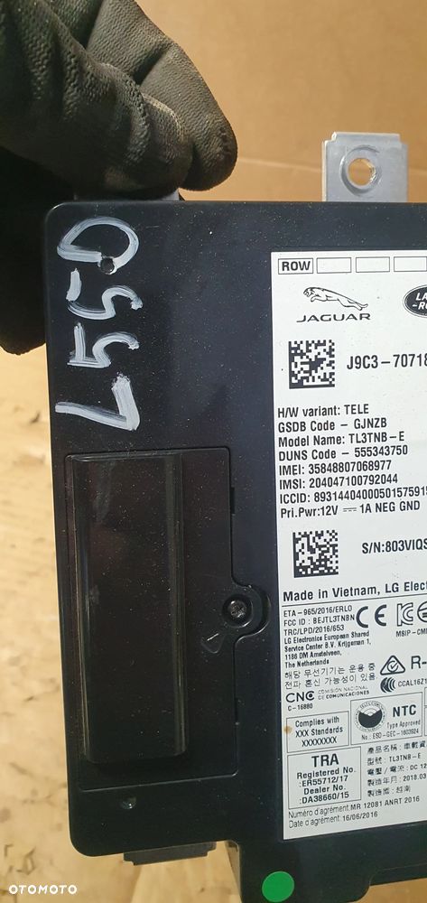 Moduł sterownik telematyki bluetooth Land Rover Discovery Sport L550 J9C3-70718-AN - 8