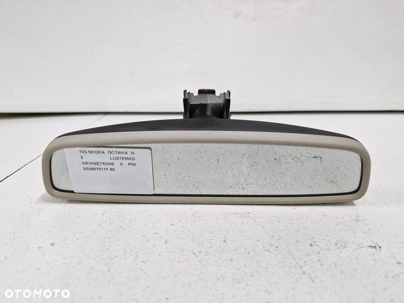 SKODA OCTAVIA 3 III LUSTERKO WEWNĘTRZNE COFANIA ŚRODKOWE 6 PIN 3G0857511F - 1
