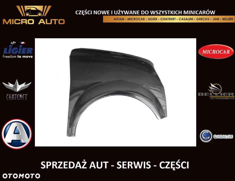 Błotnik plastik Aixam A721/A741/A751 Ligier Microcar Grecav JDM Bellie