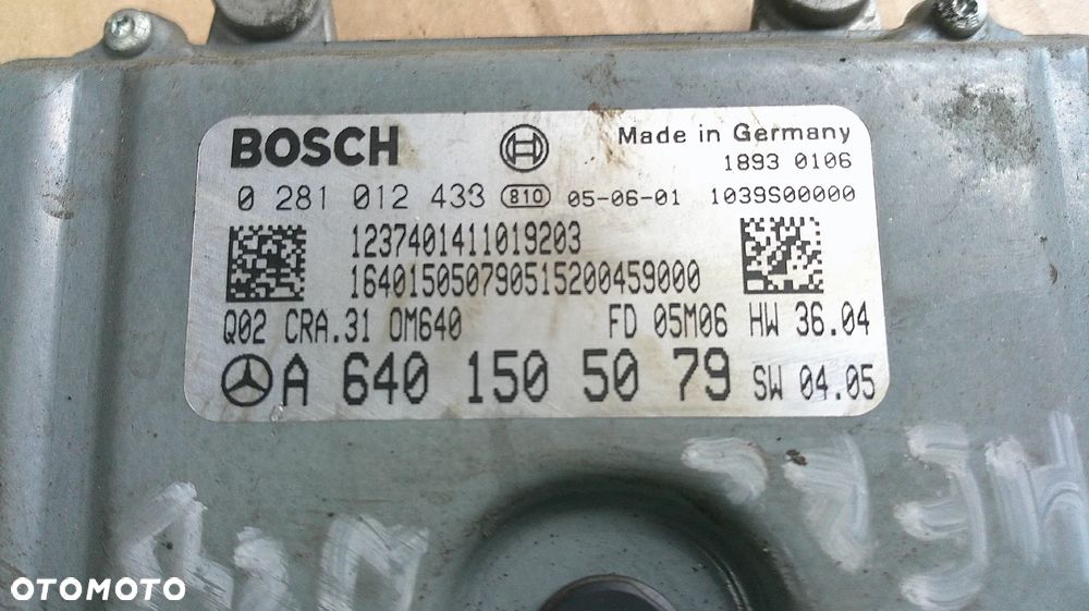 MERCEDES W245 2.0 CDI STEROWNIK SILNIKA A6401505079 - 4