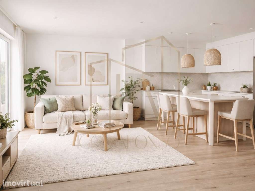 Apartamento moderno T3 com varanda e churrasqueira - Grande imagem: 2/8