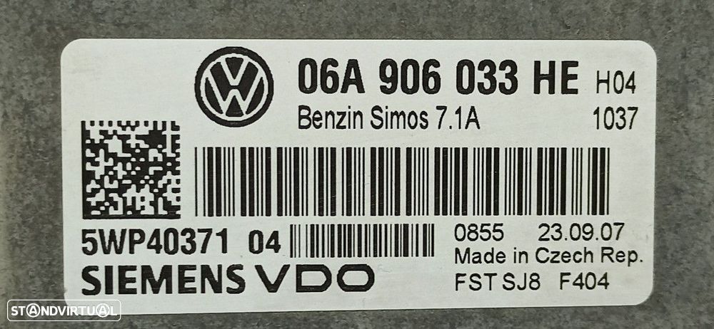 CENTRALINA DO MOTOR UCE SEAT LEON (1P1) REFERENCE - 4