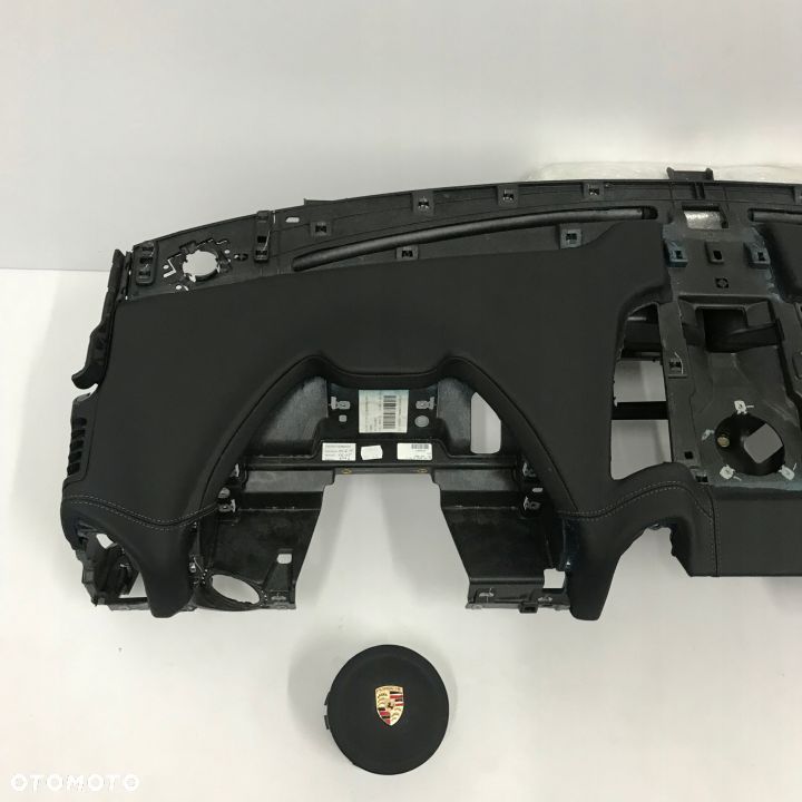 PORSCHE CAYENNE II 2 DESKA ROZDZIELCZA SKÓRA KONSOLA KOKPIT PULPIT PODUSZKI AIRBAG AIR BAG PASY KIT SET - 2