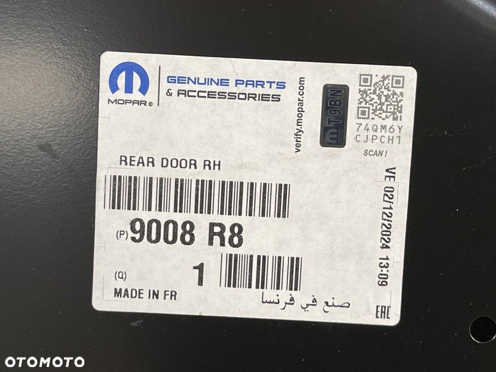 NOWE ORYGINALNE DRZWI PRAWE TYLNE PRAWA TYŁ CITROEN C5 SEDAN X7 III 3 07-17 - 12