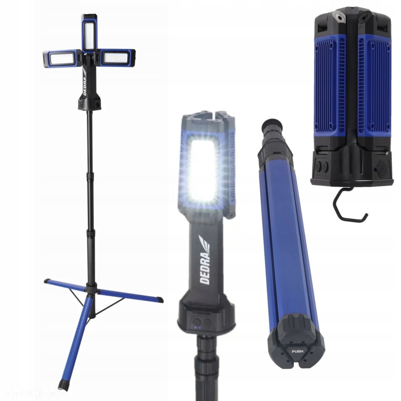 DEDRA LAMPA LED SKŁADANA WIELOFUNKCYJNA 4500LM STATYW DWIE BARWY L1069 - 1