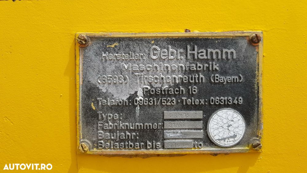 Hamm GR15, GR20  Cilindru compactor polipneu - 5