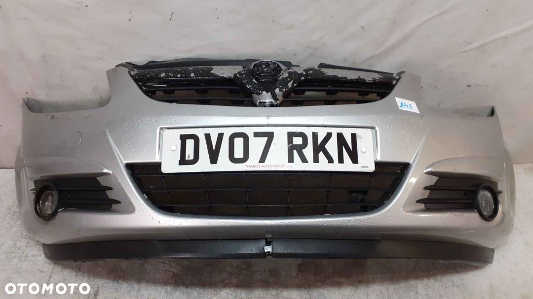 + ZDERZAK PRZÓD PRZEDNI OPEL CORSA D Z157 SREBRNY HALOGENY - 1