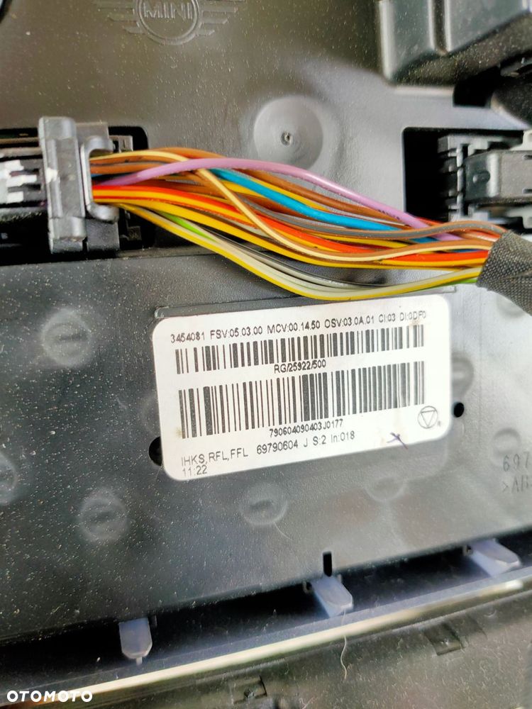 panel klimatyzacji mini cooper one r56 69790604 - 3
