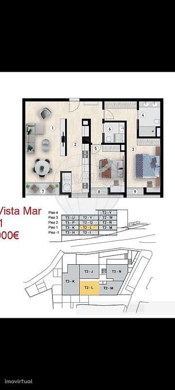 Apartamento T2 para venda - Grande imagem: 2/7
