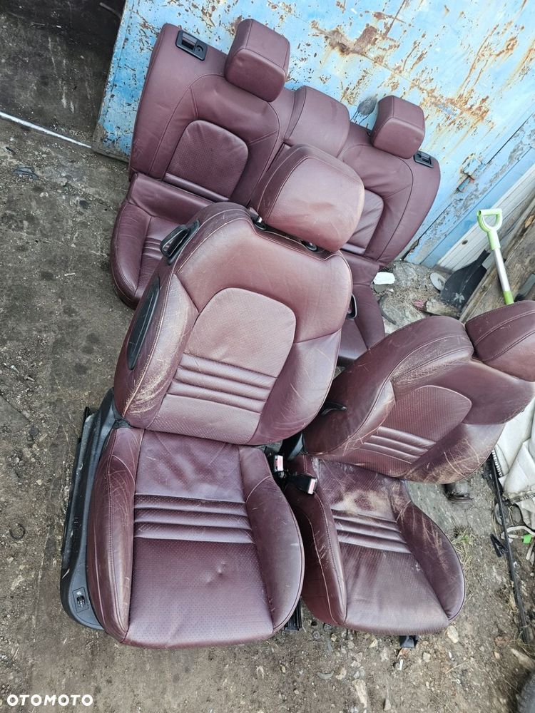 FOTELE KOMPLET BOCZKI KIEROWCY PASAŻERA KANAPA TYŁ SKÓRA PEUGEOT 407 COUPE - 5