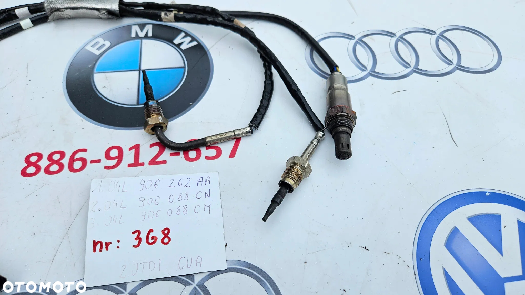 VW Passat B8 VW Arteon 2.0 TDI 240 KM CUA czujnik temperatury spalin Sonda Lambda 04L906262AA 04L906088CN 04L906088CM - 3