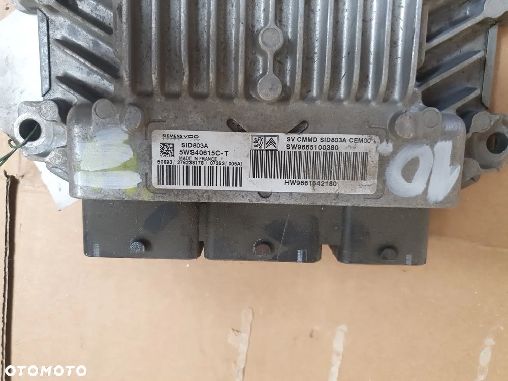 } KOMPUTER ECU PEUGEOT 5WS40615C-T 9665100380 9661642180 - 2