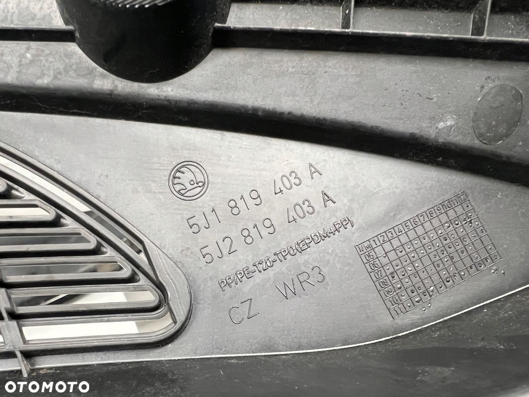 Fabia II podszybie górne dolne KOMPLETNE 5J1819403A - 4