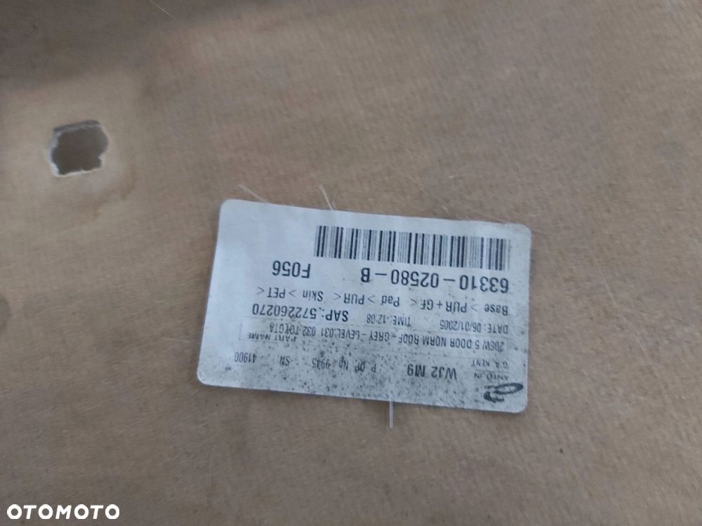 Toyota Corolla E12 HB podsufitka sufit 5D - 5