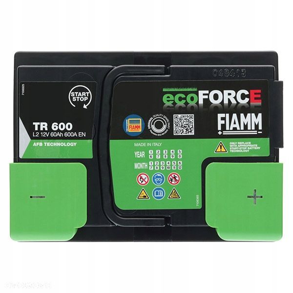 Akumulator Fiamm EcoForce AFB TR600 12V 60Ah 600A - 15kg - 3
