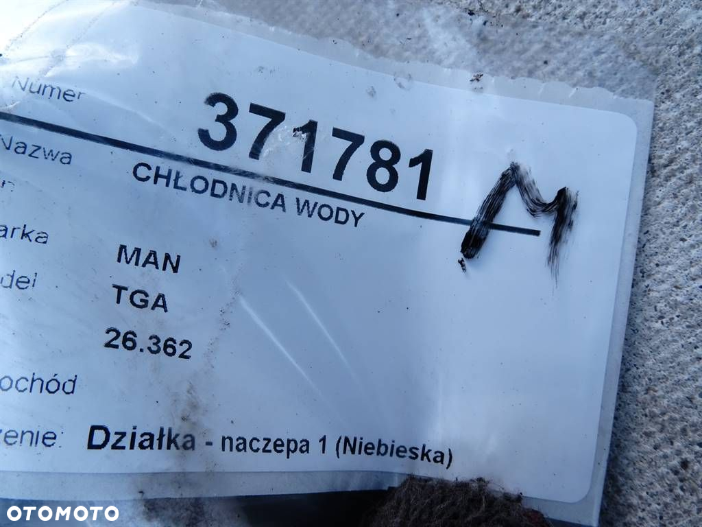 CHŁODNICA WODY - 748.00 PLN - MAN TGA 2000 - 2022 26.362 - 8