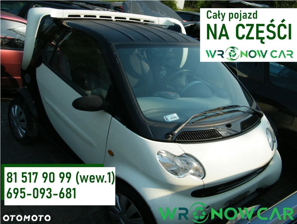 Smart ForTwo (2004r.) 0.7 B 50KM. Silnik 16092040638736 Skrzynia 0009478V002 lakier EB1  +  EA8 (Phat Red) . Cały na części GWARANCJA !!!  Przód Tył Zestaw Komplet Drzwi Klapa Zderzak Błotnik Maska Grill Atrapa Szyba Pas Lampa Lusterko Boczki Fotel Kanapa Kokpit Deska Rozdzielcza Przełącznik Włącznik Sterownik Przewody Wiązka Instalacja Moduł Komputer Czujnik Listwa Pompa Alternator Wtryski Głowica Rozrusznik Kompresor Sprzęgło Dwumas Silnik Skrzynia ABS Klimatyzacji Paliwa Wspomagania Kolektor Turbina Przepustnica Zawór Chłodnica Koło Hak Belka Sanki Zawieszenie Mcpherson Półoś Amortyzator Wydech Tłumik Zacisk Most - 1