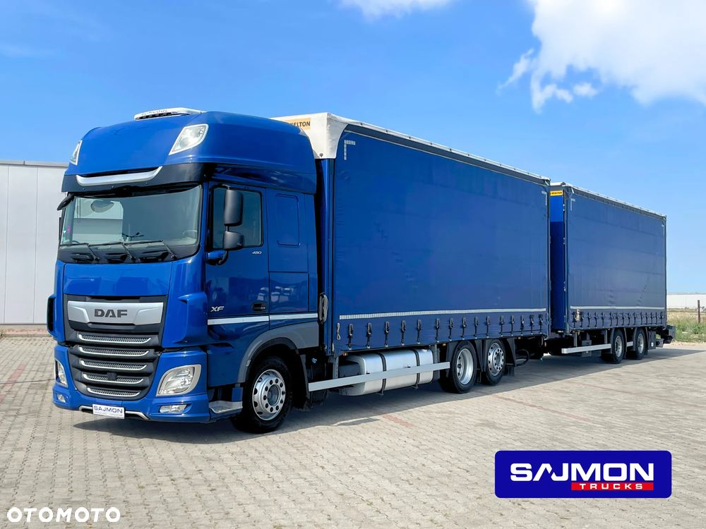 DAF XF 480 / ZESTAW TANDEM 120 M3 / PRZEJAZDOWY / 7,75 M + 7,75 M / SALON PL - 1
