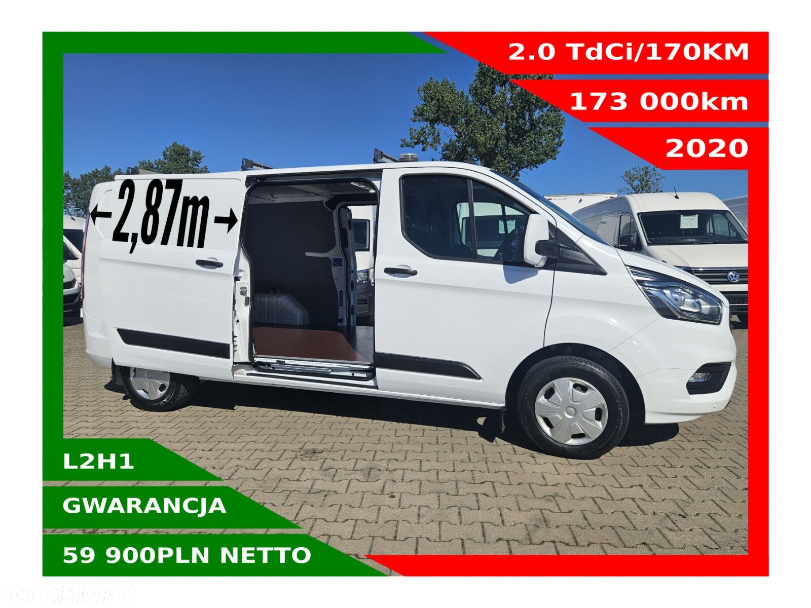Ford transit-custom L2H1 *59900zł NETTO* 2.0TdCi/170KM - 1