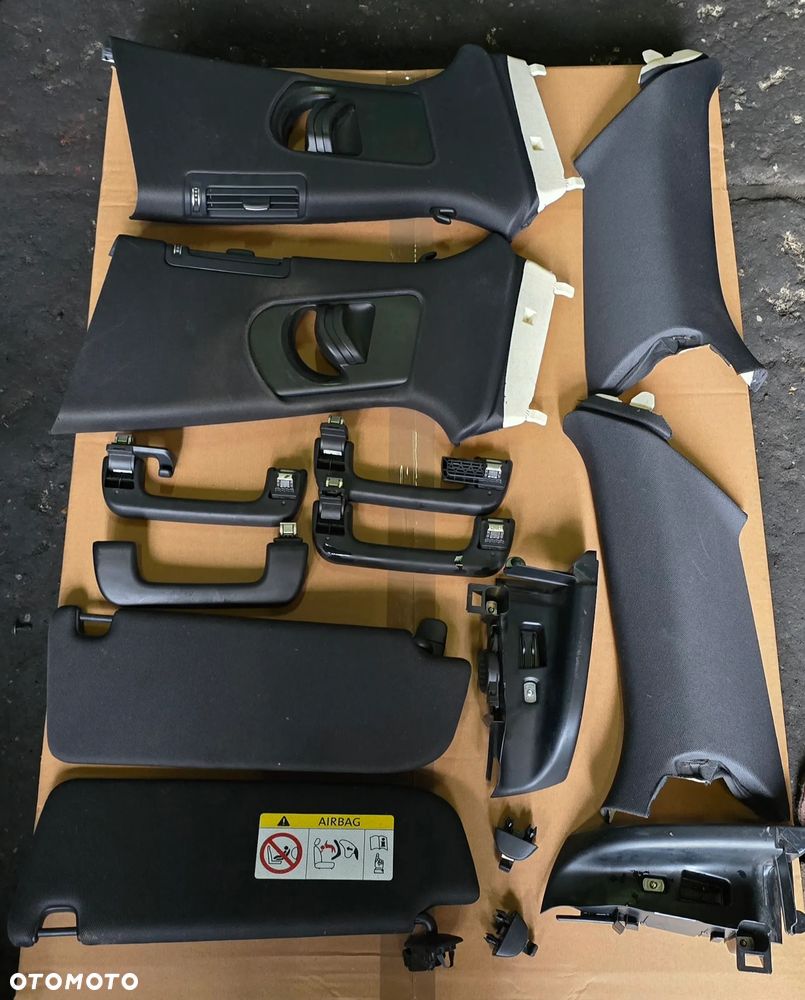 Podsufitka czarna słupki rączki lamki pod panoramę komplet Audi A6 C7 Kombi Lift S Line - 13