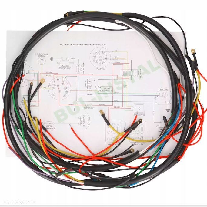 polska instalacja elektryczna do shl m17 m 17 gazela czarna - 1