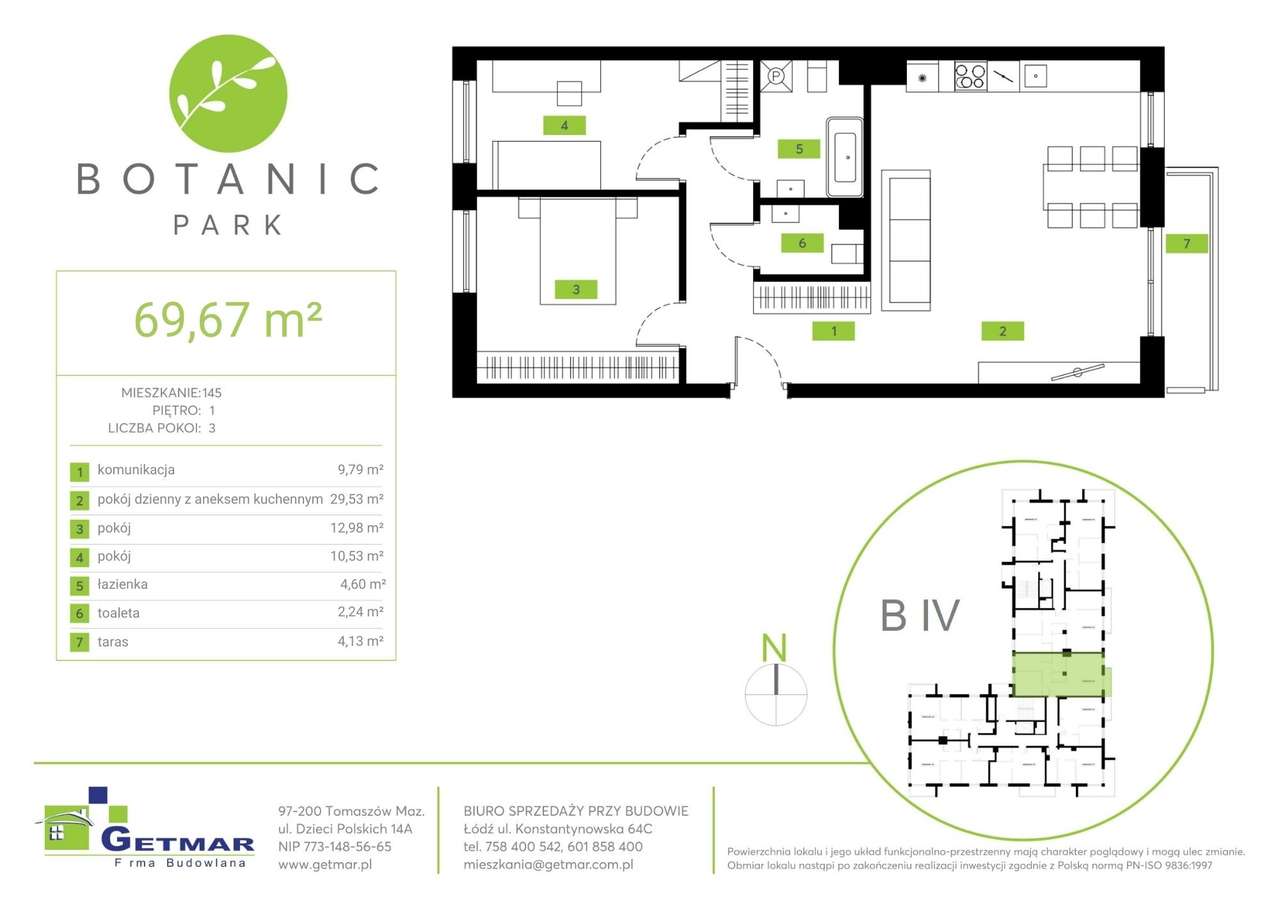 Botanic Park | nowoczesny apartament nr 145