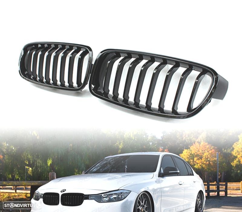 GRELHAS BMW F30 F31 11-15 LOOK M PERFORMANCE PRETO BRILHANTE - 1