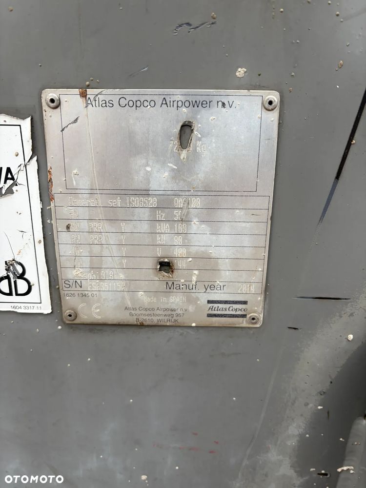 Atlas Copco 110 KVA Agregat prądotwórczy, generator - 10