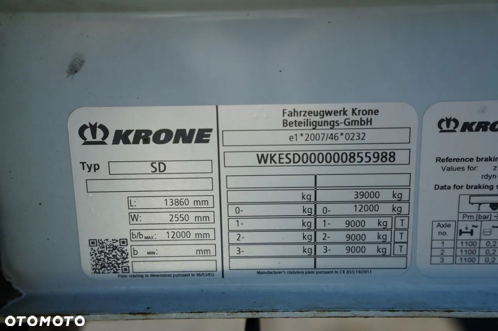 Krone / FIRANKA / STANDARD / JOLODA / OŚ PODNOSZONA / - 30