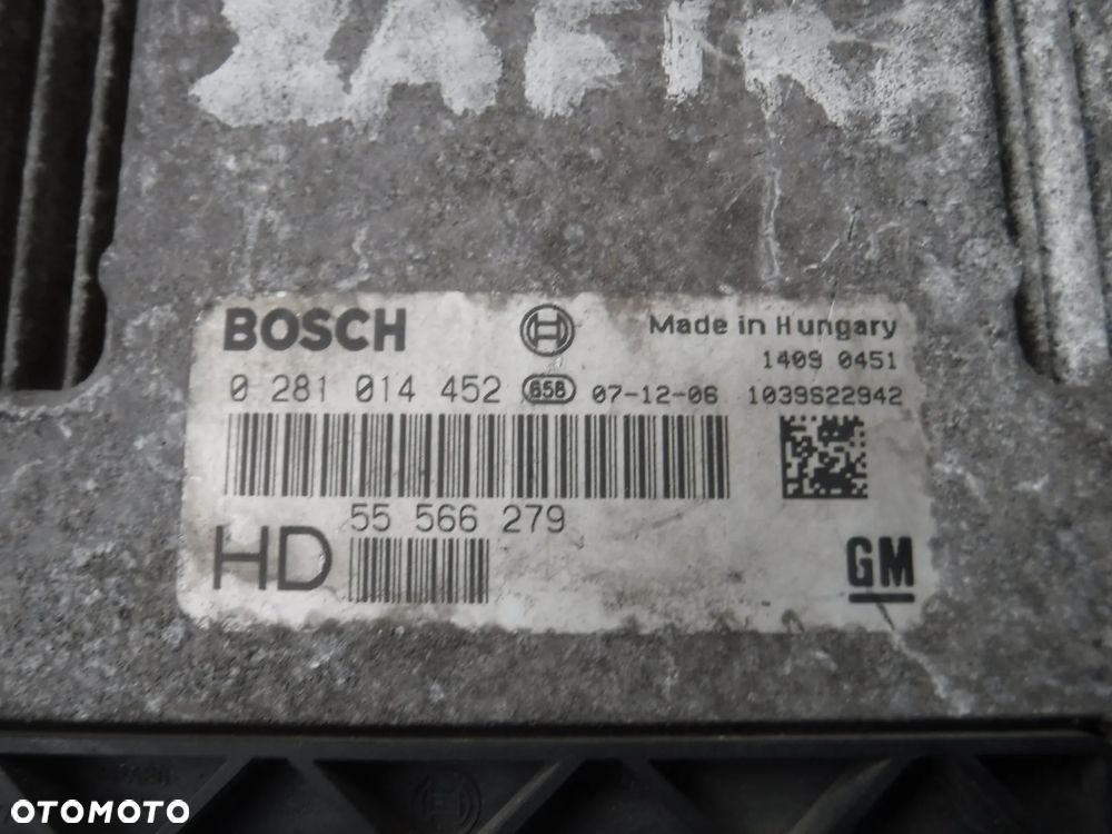 Opel Zafira B Astra H 1.9 CDTI sterownik 0281014452 55566279 - 2