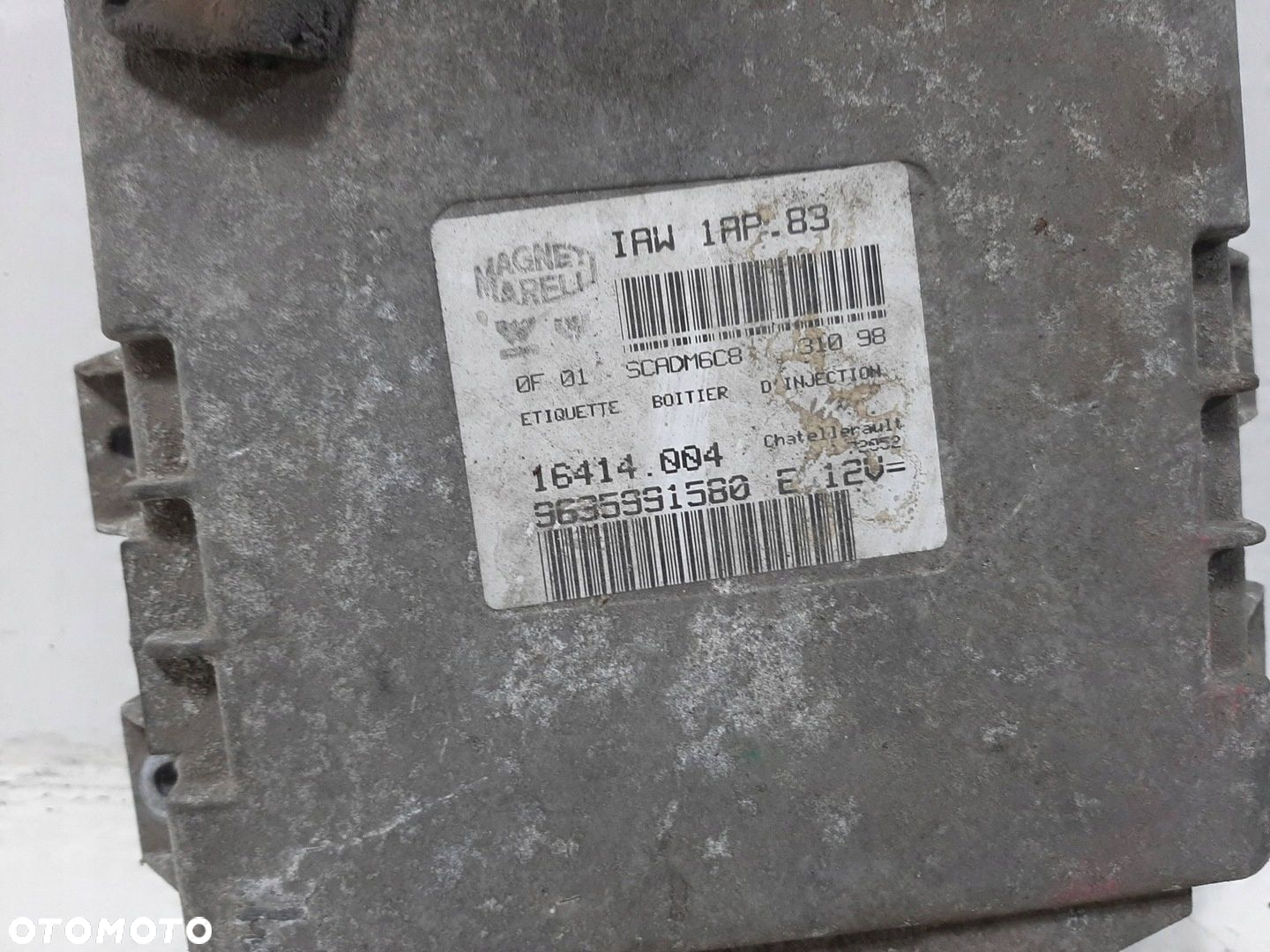 PEUGEOT 206 1.1 8V 98R STEROWNIK SILNIKA ZESTAW MAGNETI MARELLI 9635991580 - 3