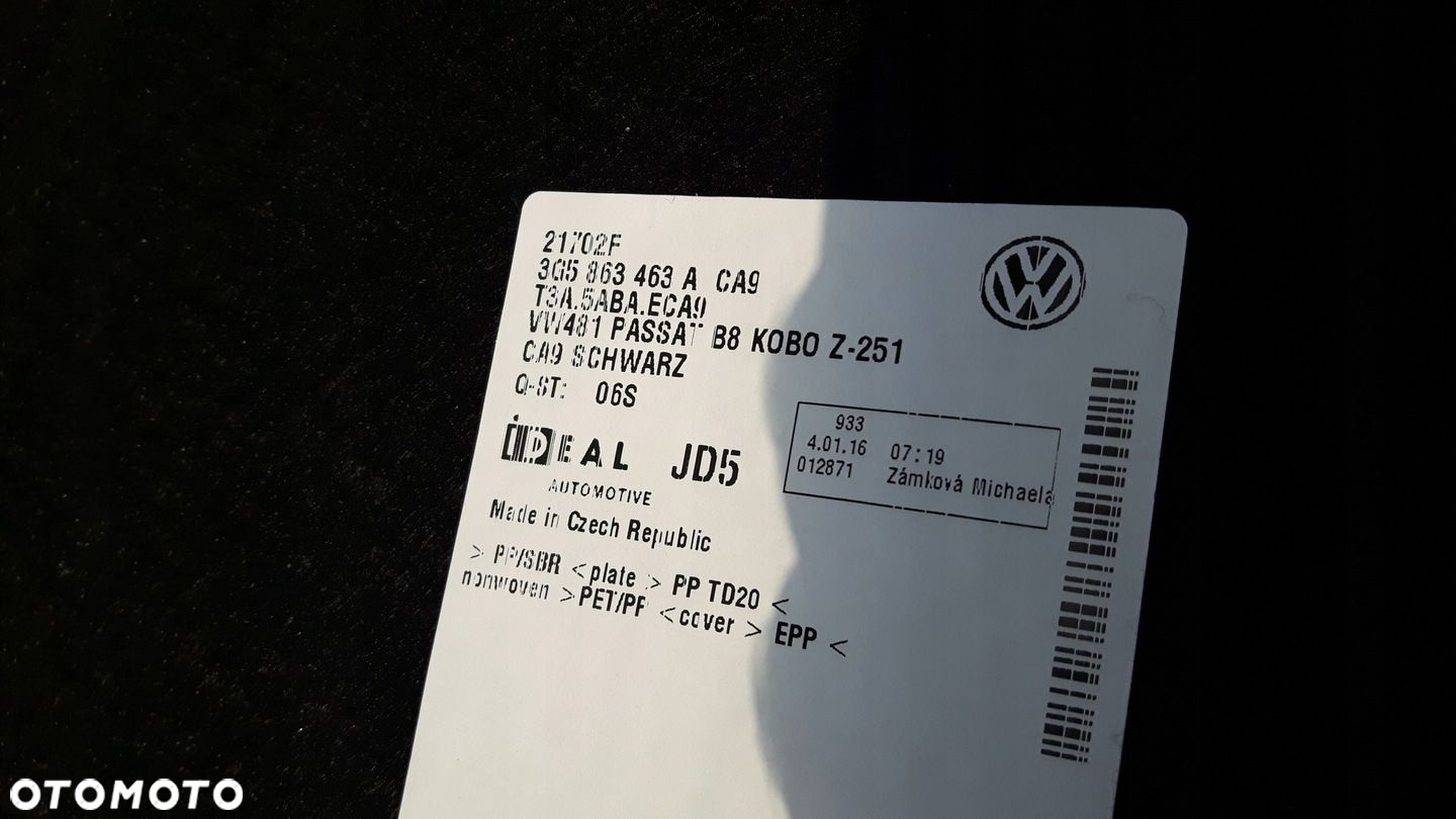 VW PASSAT B8 TAPICERKA BAGAŻNIKA IDEAŁ 3G5863463 A - 2