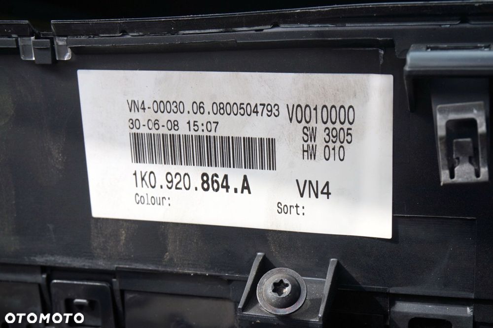 LICZNIK ZEGARY GOLF V 1.4 TSI 1K0920864A VOLKSWAGEN 2003-2009 - 2