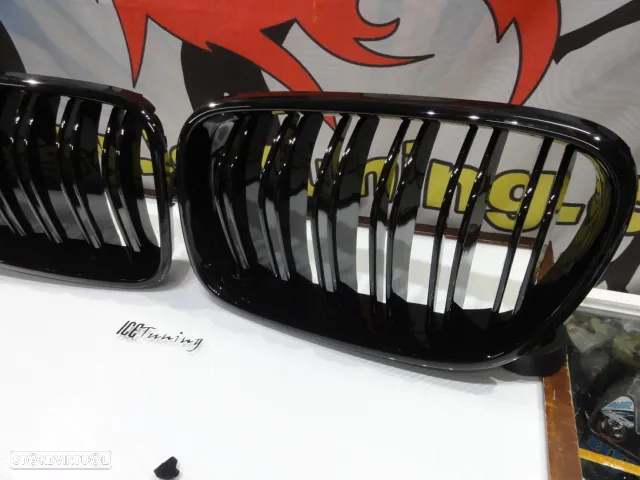 Grelha frontal em preto piano brilhante para BMW X3 F25 2010-2014 M4 look / dupla lâmina em Plastico ABS - 10